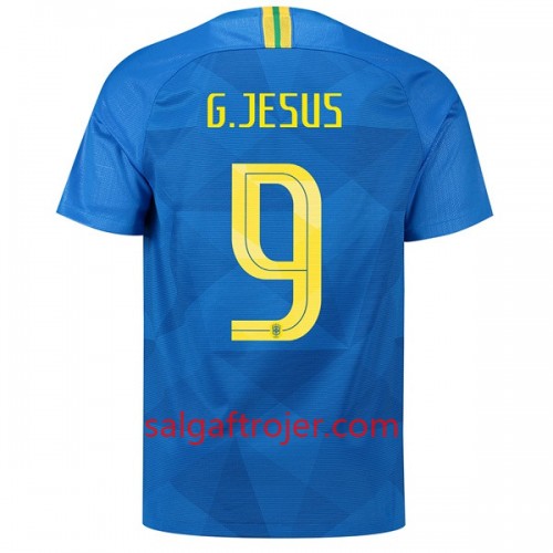 Brasilien Fodboldtrøjer G.Gesus 9 Udebanesæt VM 2018 Brasilien Fodboldtrøjer G.Gesus 9 Udebanesæt VM 2018